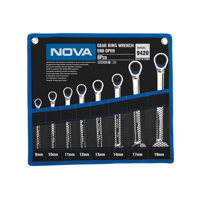 ست آچار یکسر جغجغه 8 عددی کیفی نووا NOVA مدل 9420 1*L53