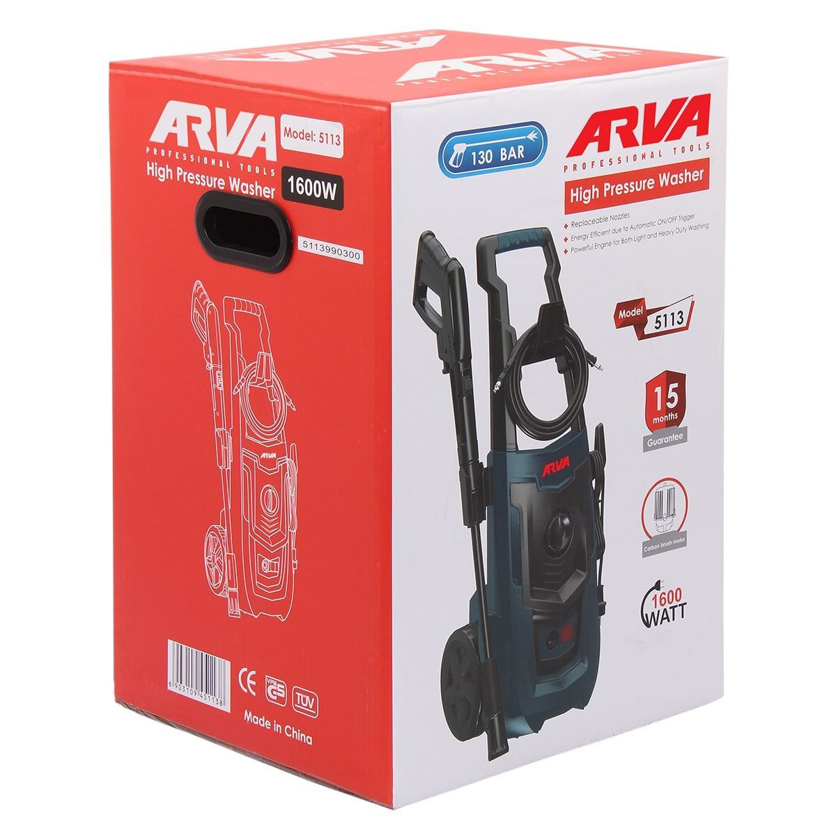 کارواش 130 بار مدل 5113 آروا ARVA A31*1
