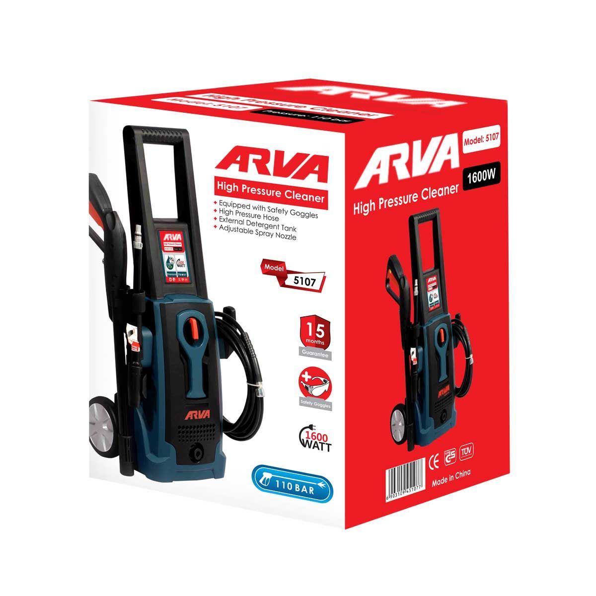 کارواش 110 بار ذغالی مدل 5107 آروا ARVA 1*A31