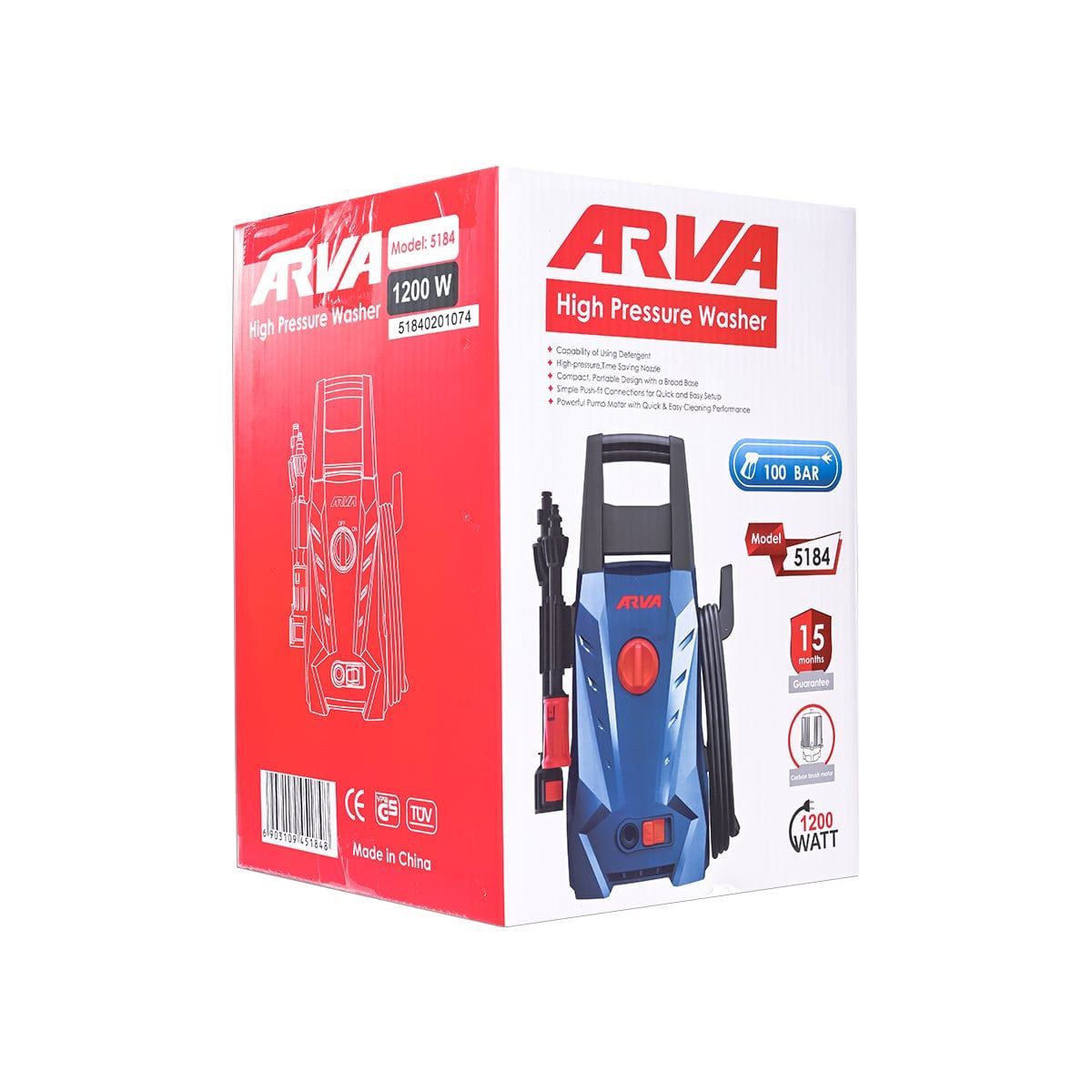 کارواش 100 بار مدل 5184 آروا ARVA A31*1