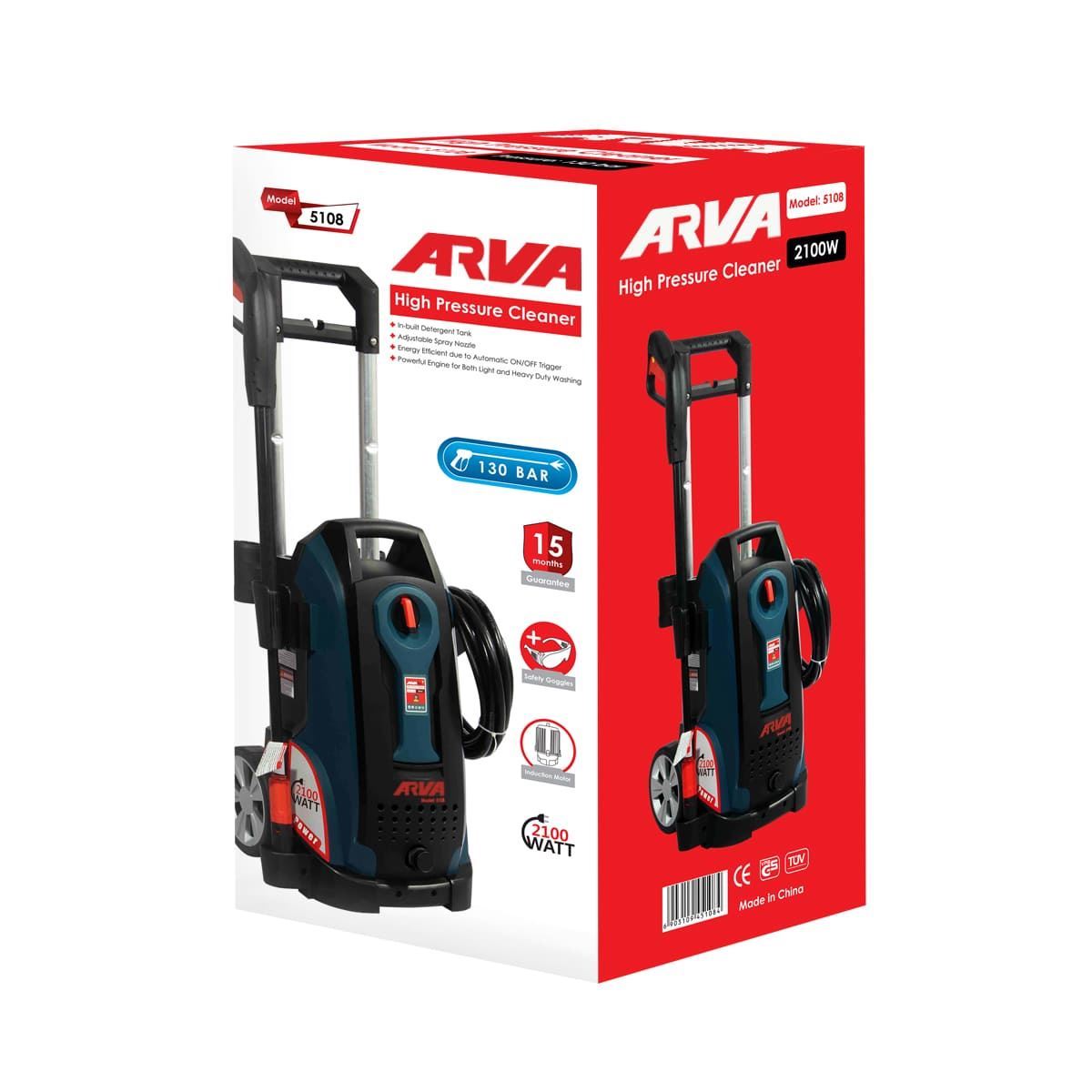 کارواش برقی روتوری 130 بار مدل 5108 آروا ARVA 1*A31