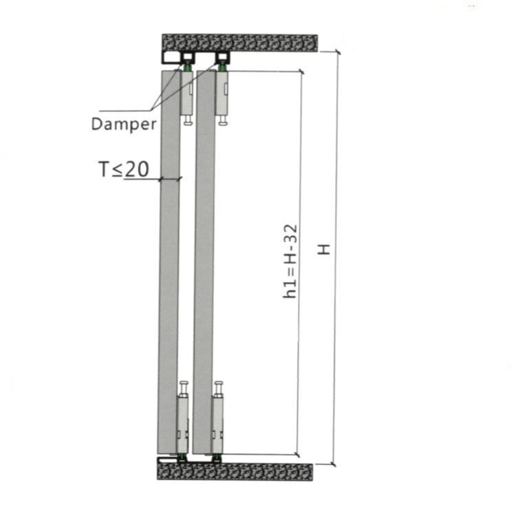 مکانیزم تاپ لاین M سه درب توکار یونیت 360 فانتونی K024 1*F72