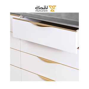 دستگیره کابینتی سه پیچ تاپ ساید سایز 80 ملونی مدل ویانا طلایی کد 7018 