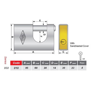 قفل کتابی روکشدار کامپیوتری 95 میلیمتری کد 010 گیرا GIRA 1*FG01/4
