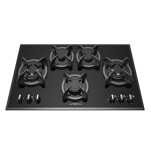 اجاق گاز 90 سانت شیشه مشکی دو پلوپز رابیتس RABITS مدل RG-540T 12*A2