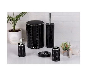 سرویس 5 پارچه مشکی کروم خط درشت کد 3900 کنتراست CONRTAST J31*1