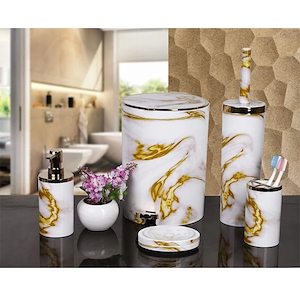 سرویس 5 پارچه ماربل سفید طلایی کد 4900 کنتراست CONRTAST 1*I71