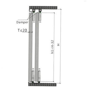 مکانیزم تاپ لاین M سه درب توکار یونیت 360 فانتونی K024 1*F72