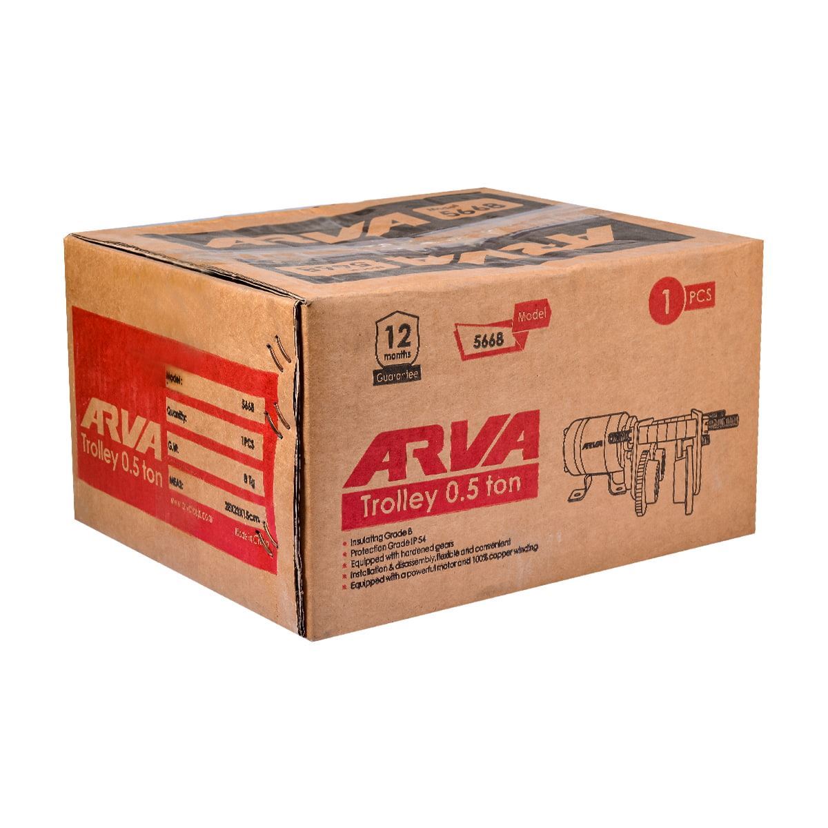 جرثقیل برقی (ترولی) 0/5 تن مدل 5668 آروا ARVA 1*M43