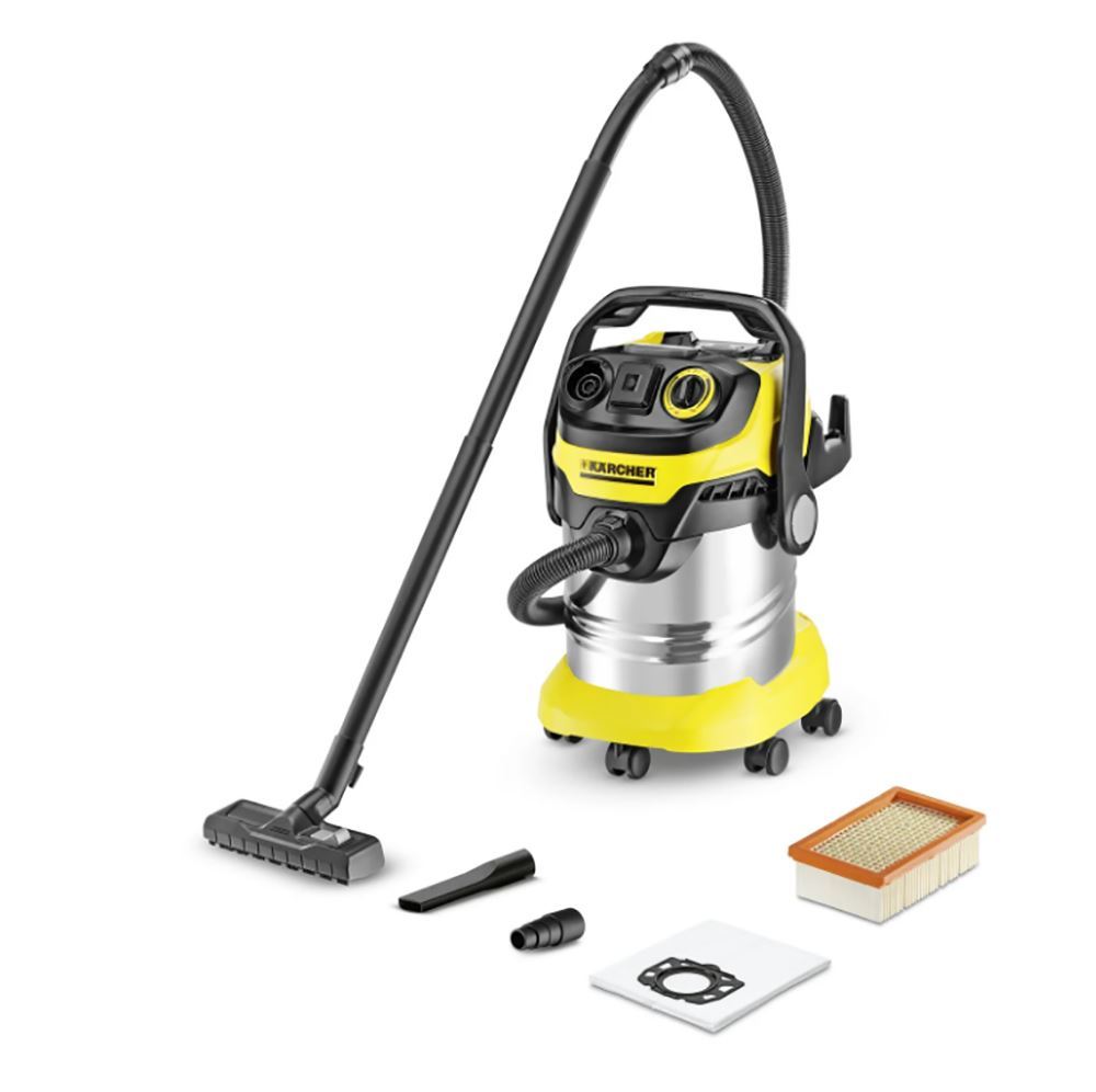 جارو برقی صنعتی چند منظوره کد WD 5 بهمراه کلیه متعلقات مربوطه کارچر (کرشر) KARCHER 