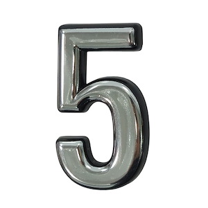 شماره آپارتمان کروم کوچک پنج 5 S.A 1*FG04/3