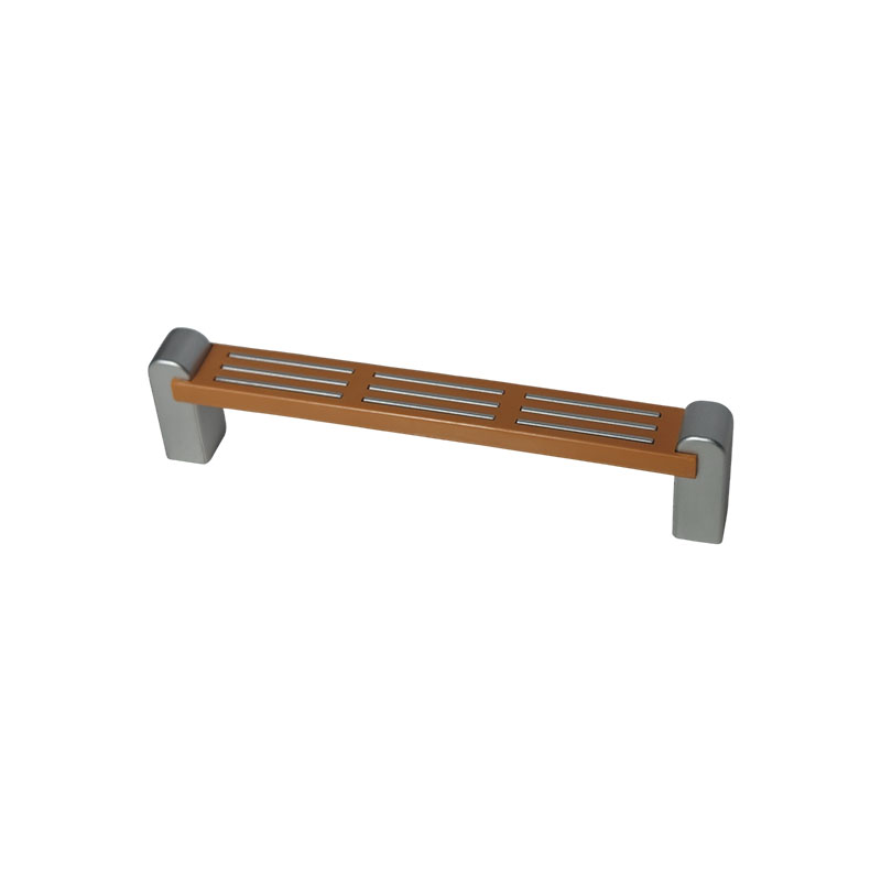 دستگیره کابینتی دو پیچ پلاستیکی کدA33 سایز 128 ساتن طرح چوب S.A بهسازان BEHSAZAN 1*M64