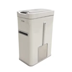 سطل زباله 7 لیتری الکترونیکی با نمایشگر دیجیتال به همراه سطل داخل مخزن دستمال و برس مدل HTD 657-7L پرایم PRIME 