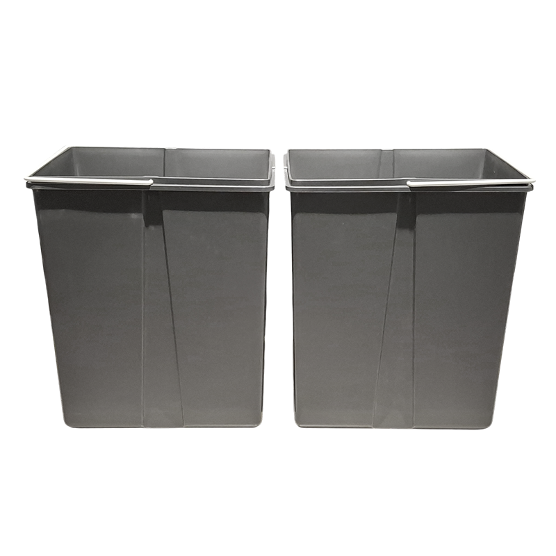 سطل زباله دوتایی آرام بند یونیت 40 2*20 لیتری زیر کابینتی همراه با ریل مدل HKT04 پرایم PRIME 
