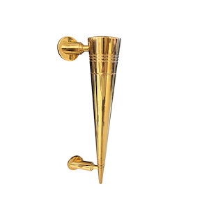دستگیره حیاطی دو پیچ طلایی راست 110/00/52/4 (S.A) Crtouch 1*C21