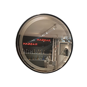 آینه ضد بخار مشکی نور آفتابی سایز 55 گلسموند GLASS MOND مریم11*12