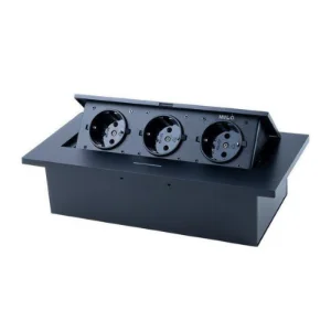 پریز برق مستطیل تو کار مشکی MILO کد 1010 1*G24