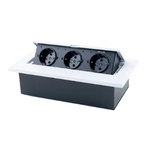 پریز برق مستطیل تو کار سفید MILO کد 1010 1*G24