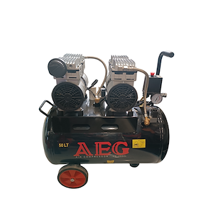 کمپرسور هوا  50 لیتری 2/5 اسب بی صدا دو موتوره آاگ AEG گلستان5*12