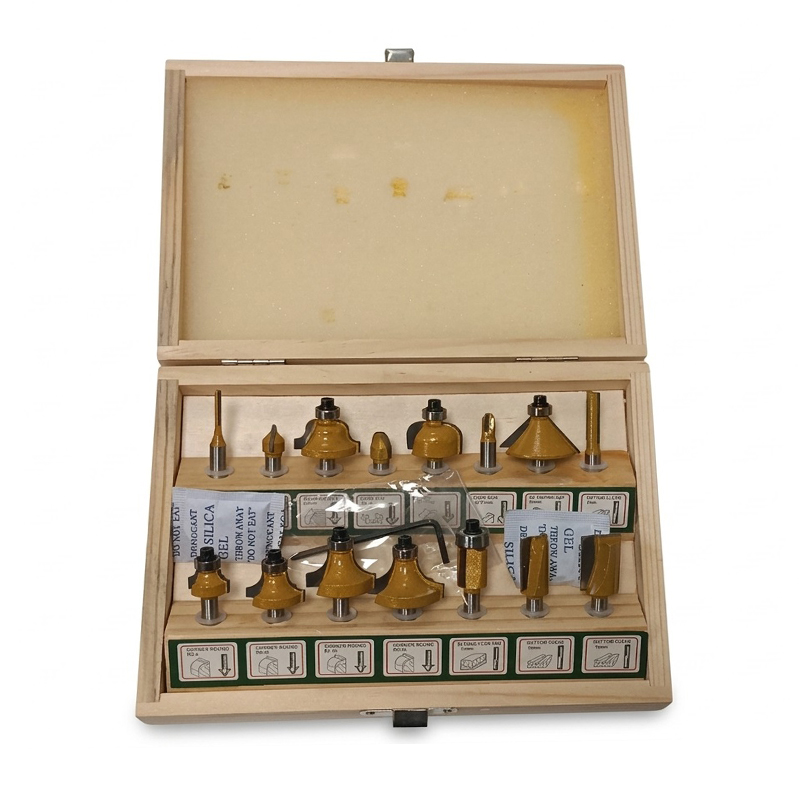 ست تیغ فرز نجاری 15 عددی 6 م م  اتنسی OTENCI LX01/1