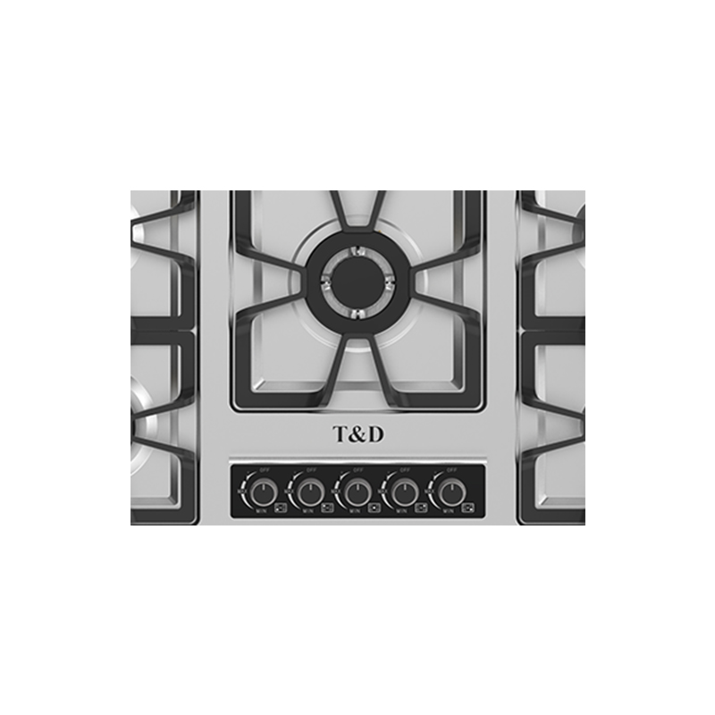 اجاق گاز استیل 5 شعله مدل TD178S2 تی اند دی T&D 