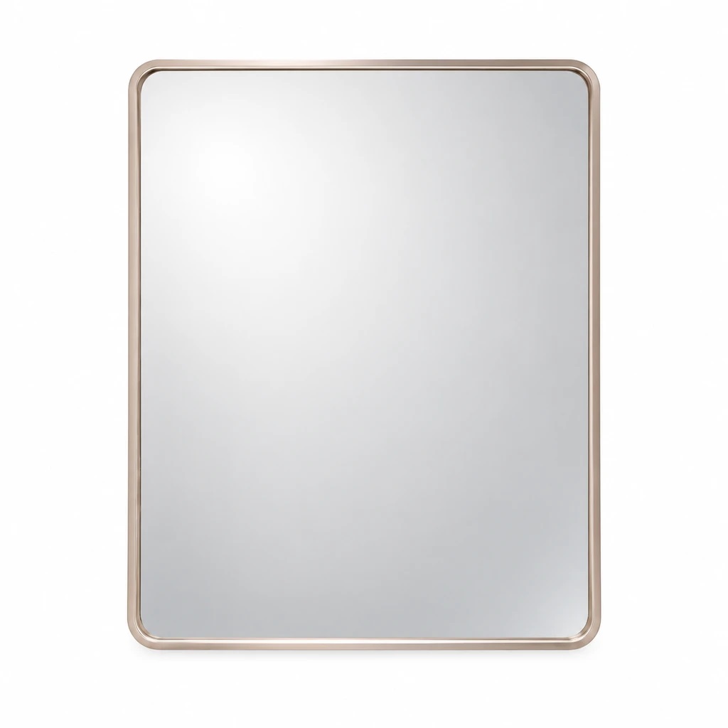 آینه ساده قاب نقره ای مستطیل عمودی 70*60 گلسموند GLASS MOND لاله3*12