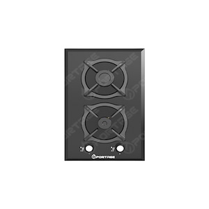 اجاق گاز 2 شعله شیشه ای مشکی مدل G2202 اسپرتیج SPORTAGE