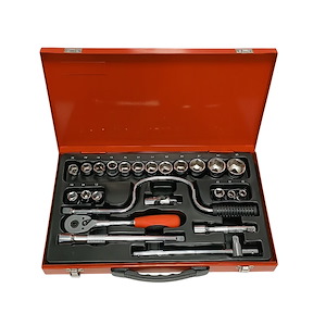 جعبه بکس  1/2 اینچ 24 پارچه 6 پر کد 017224جی تک JTECH