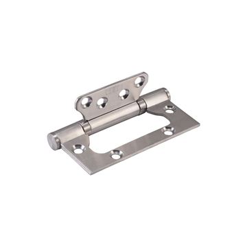 تصویر لولا پروانه بلبرینگی سر تخت (10س.م) استیل کروم کد 4124EF اچ تی ان پرایم HTN PRIME