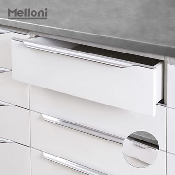 تصویر دستگیره کابینتی سه پیچ تاپ ساید مدل ونیزیا کروم کد 7017 ملونی meloni