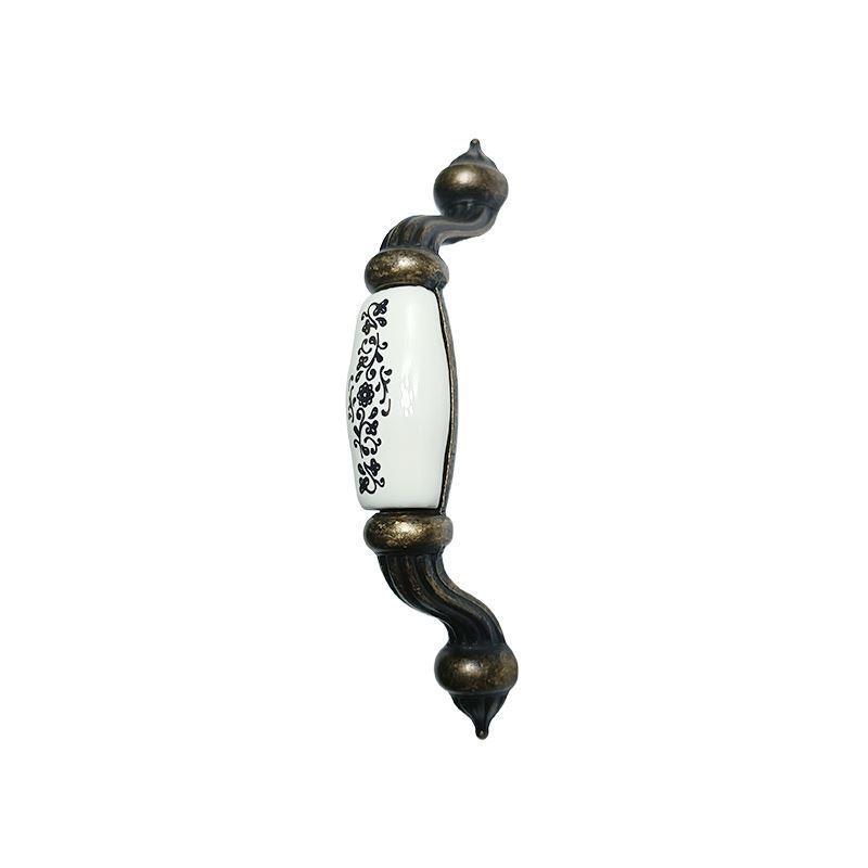 دستگیره کابینتی سرامیکی دو پیچ زیتونی گل ستاره H8304-96 CG اچ تی پرایم HTN PRIME