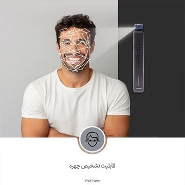 تصویر دستگیره الکترونیکی اثر انگشتی مشکی مدل ویوا 10 VIVA PRO پرایم HTN PRIME