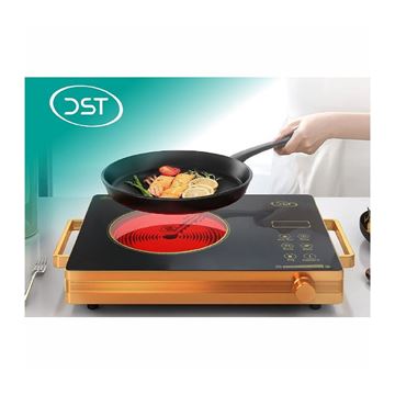 تصویر اجاق گاز شیشه ای برقی 1 شعله مدل T1-01 دی اس تی DST