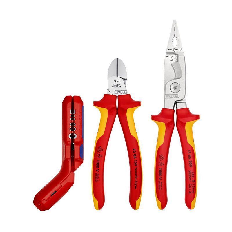 ست 3 عددی انبر برقکاری مدل 003130 کنیپکس آلمان KNIPEX-00