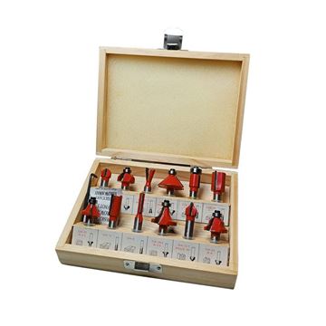 ست تیغ فرز نجاری ۱۲ عددی ۸ میلی‌متر کد 270401 تیتان پرو TITAN PRO