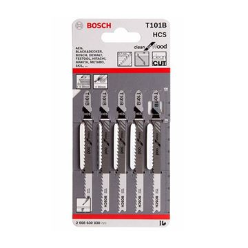 تصویر ست تیغه چوب اره عمود بر کوتاه سری 5 عددی مدل T101B بوش BOSCH