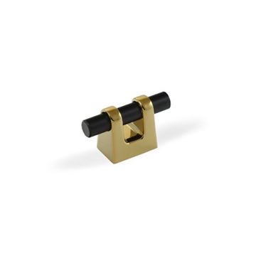 دستگیره کابینتی تک پیچ طلایی مشکی کد H2708G اچ تی ان پرایم