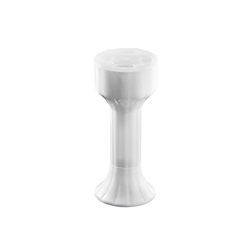 پایه کابینتی(سه تکه) پلاستیکی گرد سفید بهتا-01