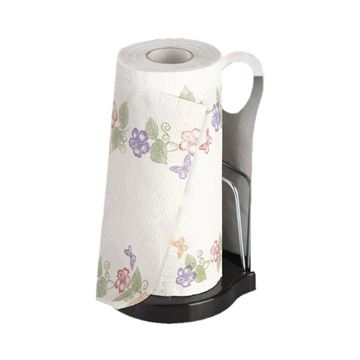 جا دستمال حوله ای رو کابینتی مشکی-کروم خشدار کد BRH-110 براسیانا BRASIANA