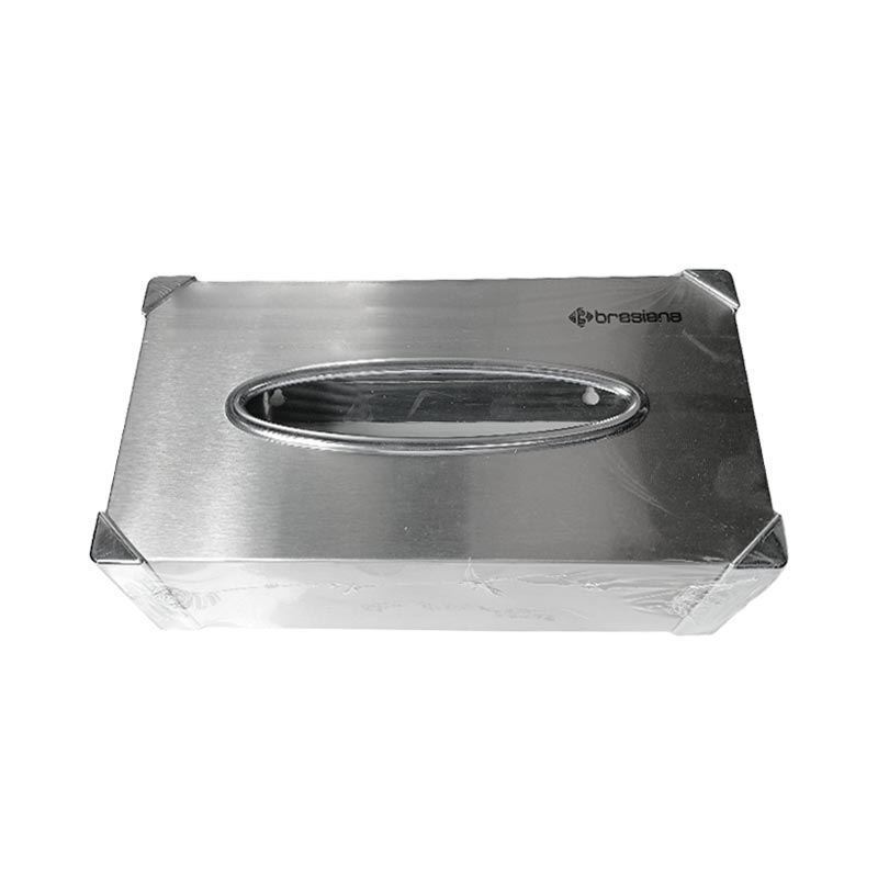 جا دستمال دیواری جعبه ای کروم خشدار BTB-110 براسیانا BRASIANA