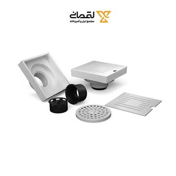 کفشور آلومینیوم درب استیل مدل اهورا 10 * 10 سفید کد W402 سارانیک SARANIC-02