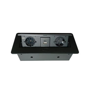 پریز برق مستطیلی تو کار مشکی کد ACS-B22 آما AMA