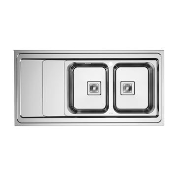 سینک ظرفشویی رو کار 120 س.م دو پله مدل SR1202 آلتون ALTON-01