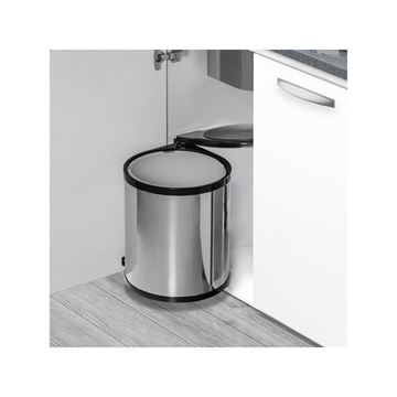 سطل تک قلوی زیر سینکی کروم  کد 9130 ملونی MELONI