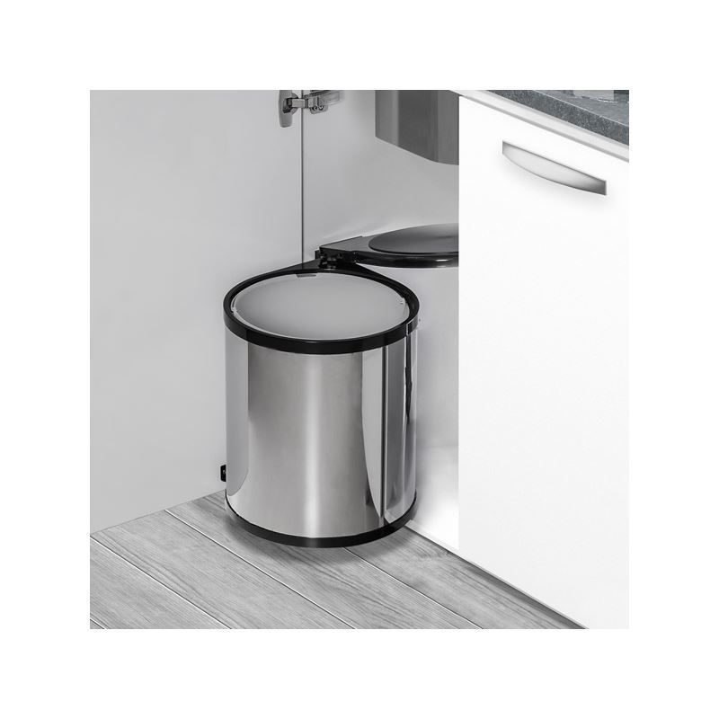 سطل تک قلوی زیر سینکی کروم  کد 9130 ملونی MELONI