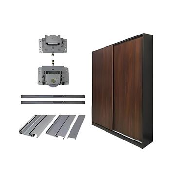 مکانیزم تاپ لاین توکار اسلیم 2 درب ریل ملونی MELONI