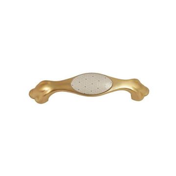 دستگیره کابینتی دو پیچ طلایی مات 144 BRASS رد RED-01