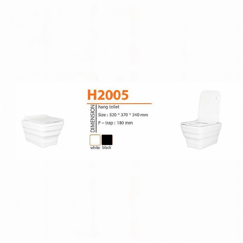توالت فرنگی وال هنگ مدل H2005 سفید ورتا VERTA