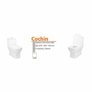 توالت فرنگی مدل COCHIN سفید ورتا VERTA