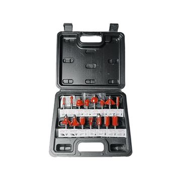 ست تیغ فرز نجاری ۱۵ عددی ۶ میلی‌متر جعبه پلاستیکی